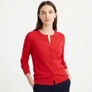 Pendleton Merino Wool Cardigan Button Front Coral Small